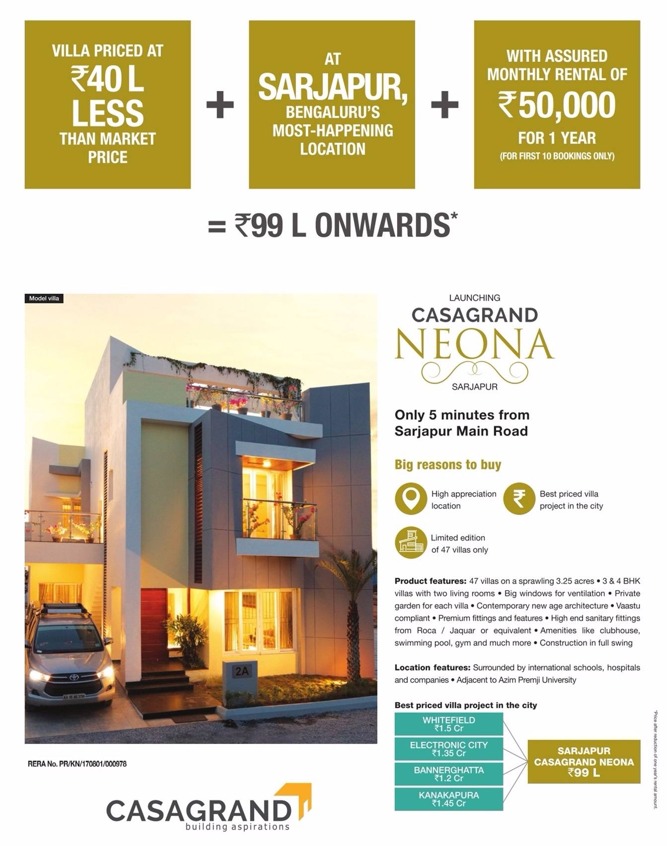 Launching Casa Grand Neona at Sarjapur the most happening location in Bangalore Update